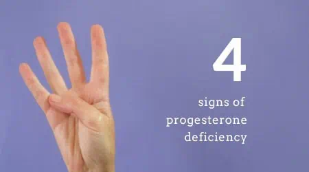 Signs of progesterone deficiency.